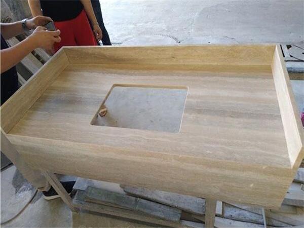 travertine countertop