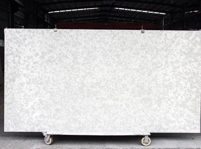 iced white quartz countertop