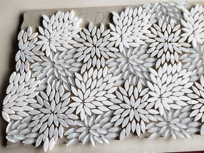 marble and glass mosaic tile