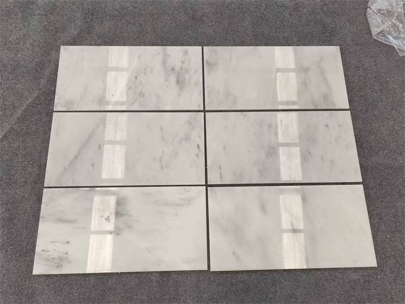 royal satin white marble tile