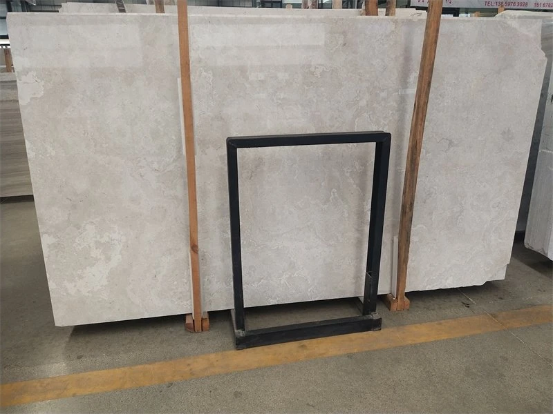Cross-cut wooden white marble for countertop