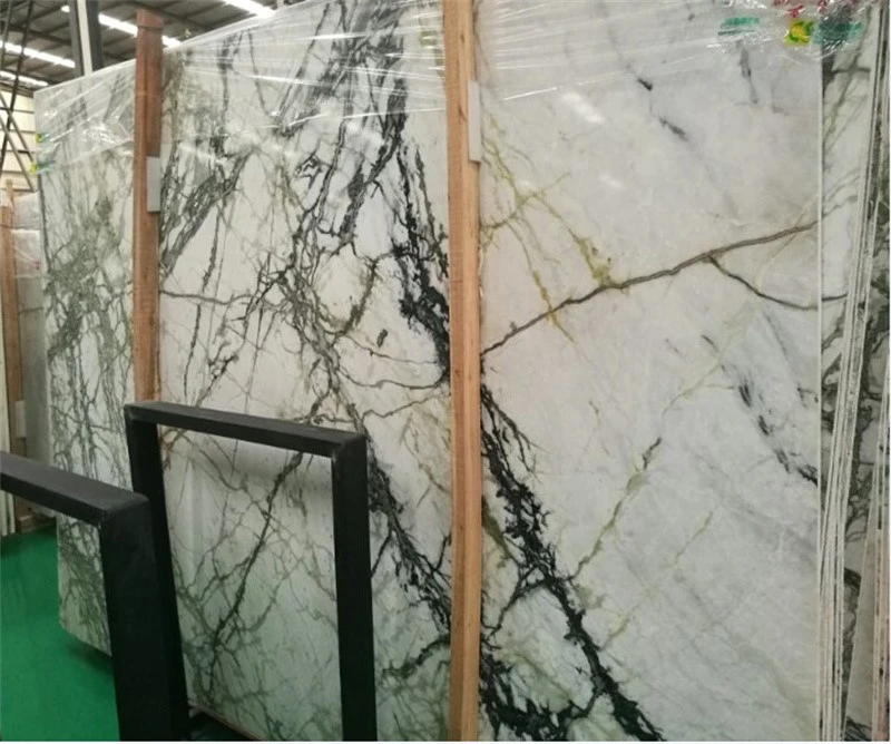 Marble slab shower walls for steps