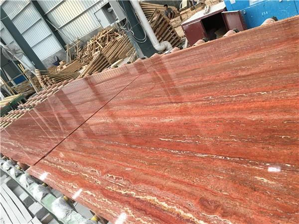 red travertine slabs for background