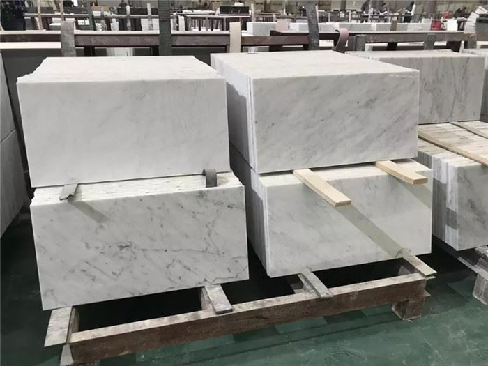 Carrara white marble floor tiles
