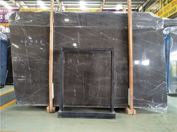 Dark grey marble floor tile Pietra Grey slab(001)