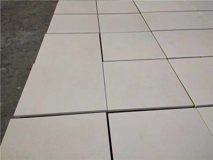 White limestone floor tiles for interior
