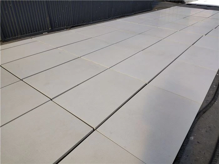 White limestone floor tiles for kitchen