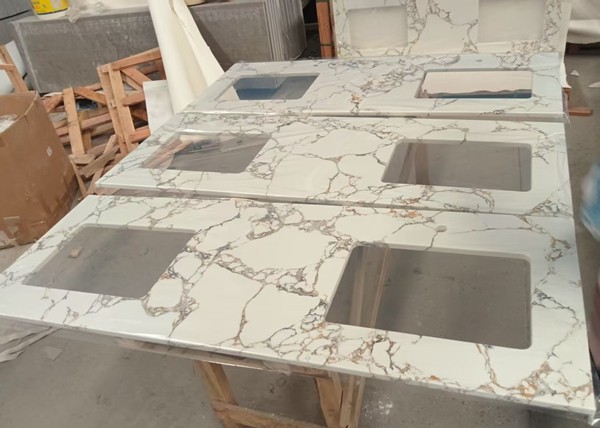 Artificial Calacatta Gold Marble  Vanity top