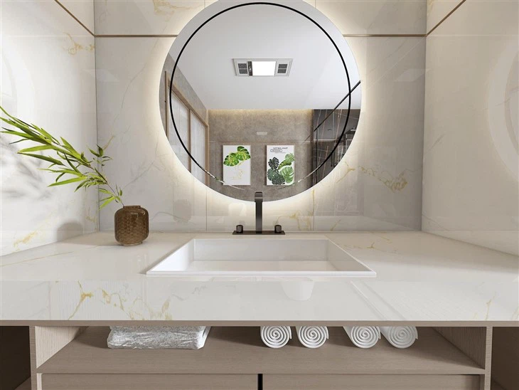 Calacatta Gold Superior Quartz vanity top
