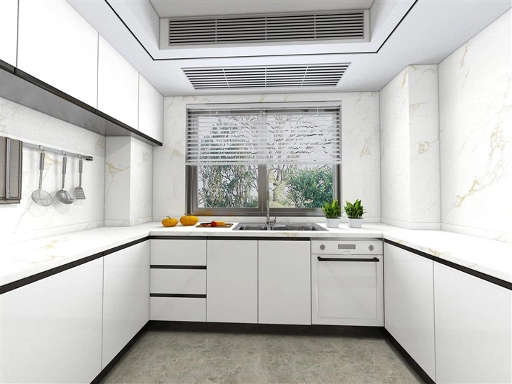 Calacatta Gold Superior Quartz kitchen countertop