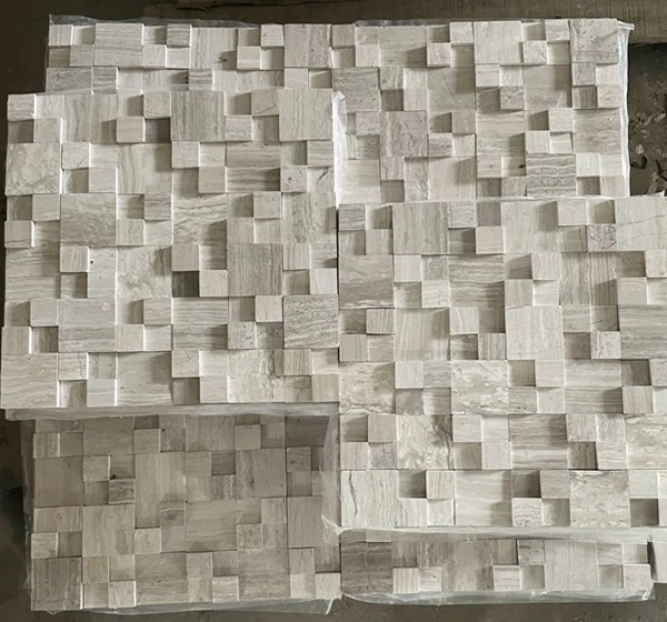 Gray Breakfront Marble Mosaic Wall Tiles