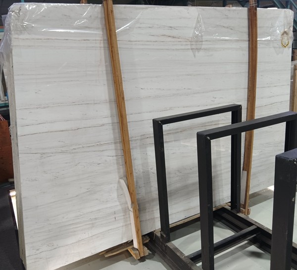 Nestos White Marble Full Slabs