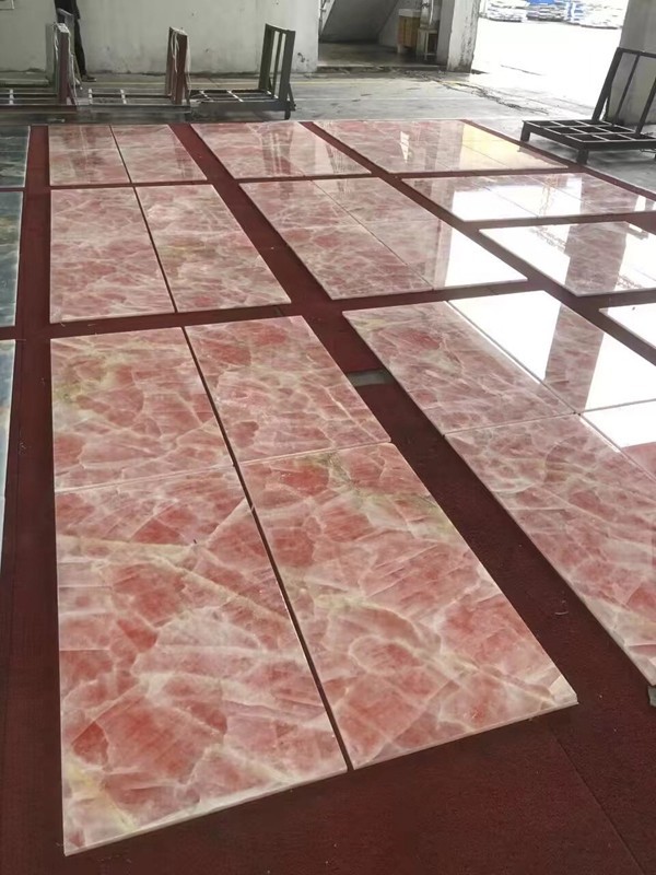 Pink Onyx polished Tiles