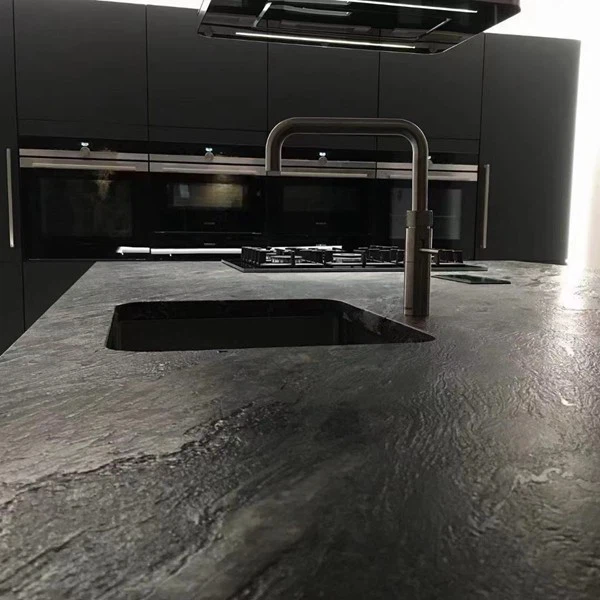 leathered titanium granite kitchen
