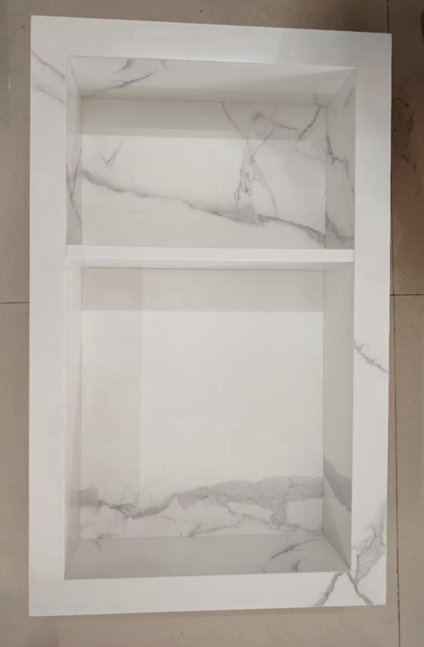 Calacatta Aritificial Marble Bathroom Niche